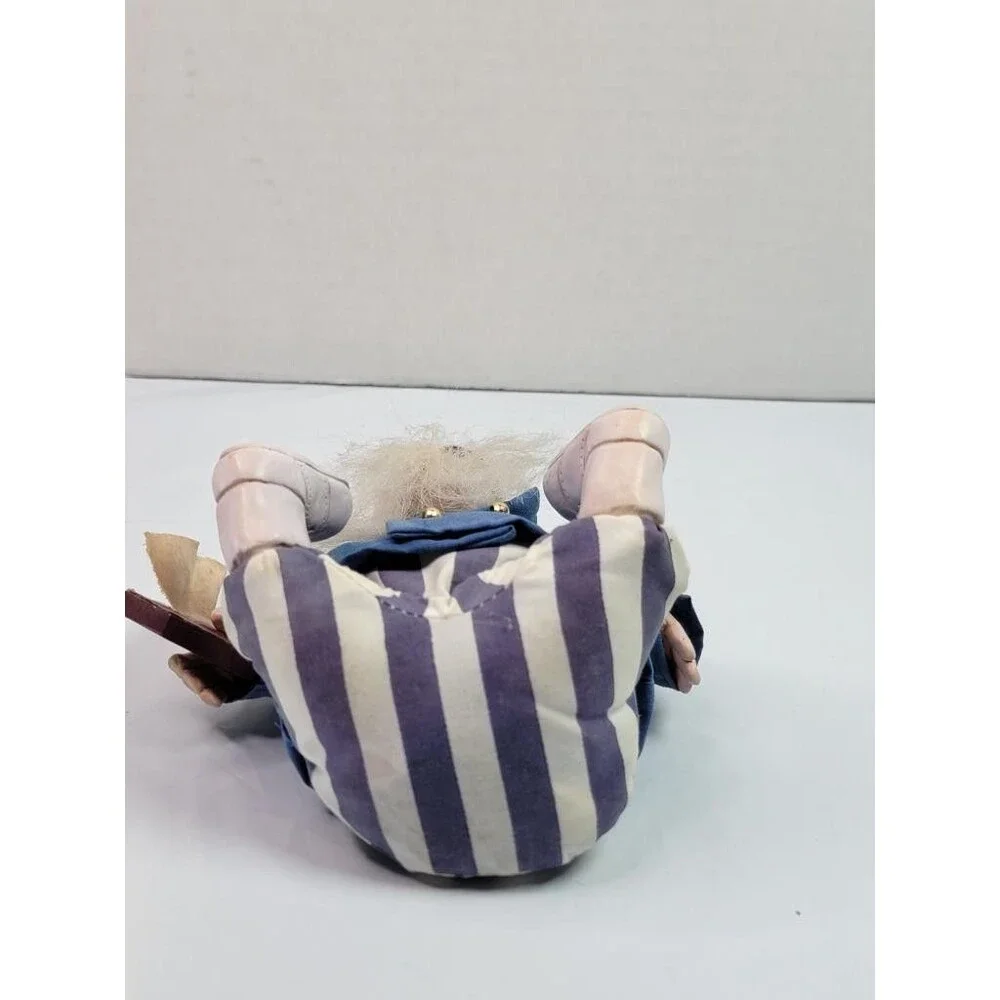 Vintage Sailor Captain Doll Soft Body Porcelain Head Sea Captain Holding